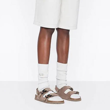 Dior By Birkenstock Milano Sandal Brown Nobuck Calfskin