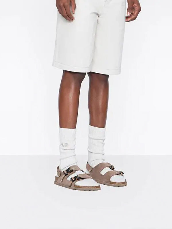Dior By Birkenstock Milano Sandal Brown Nobuck Calfskin