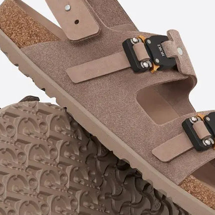 Dior By Birkenstock Milano Sandal Brown Nobuck Calfskin