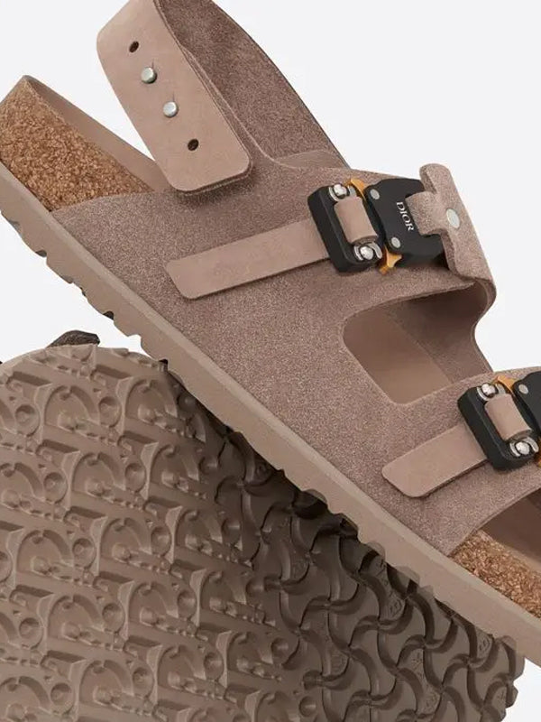 Dior By Birkenstock Milano Sandal Brown Nobuck Calfskin