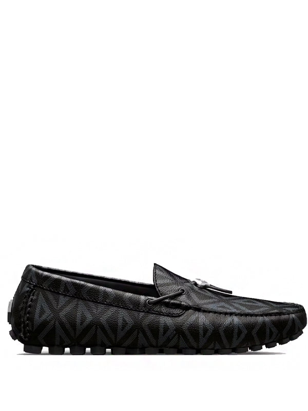 Dior Mocassin Black CD Diamond Leather