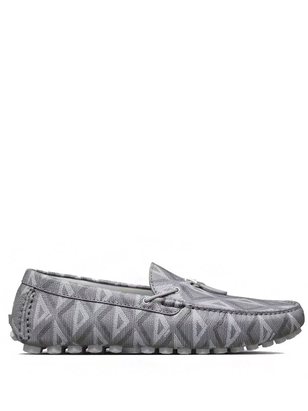 Dior Mocassin Grey CD Diamond Leather