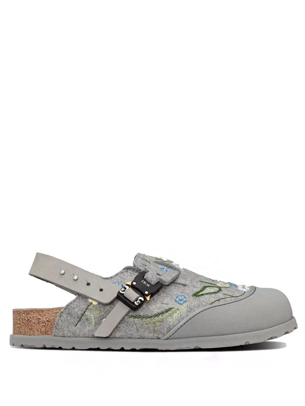 Dior by Birkenstock Mule Tokio Felted Wool Flowers