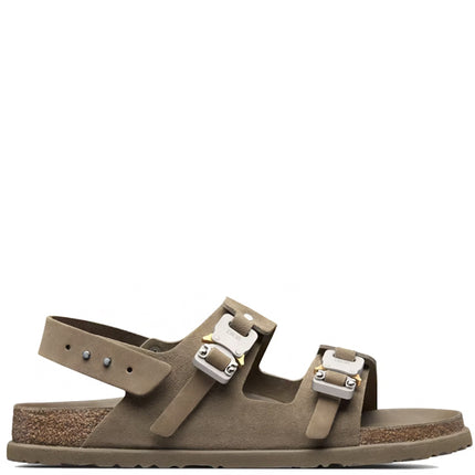 Dior by Birkenstock Sandale Milano Khaki Nubuck Calfskin