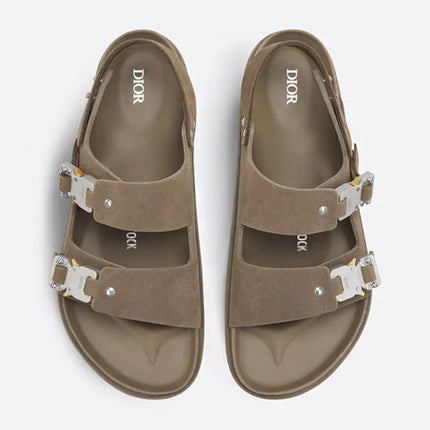 Dior by Birkenstock Sandale Milano Khaki Nubuck Calfskin