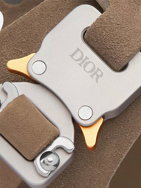 Dior by Birkenstock Sandale Milano Khaki Nubuck Calfskin