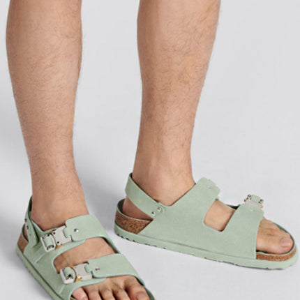 Dior by Birkenstock Sandale Milano Pastel Green Nubuck Calfskin