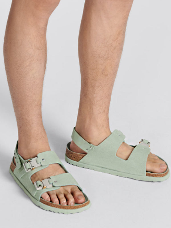 Dior by Birkenstock Sandale Milano Pastel Green Nubuck Calfskin