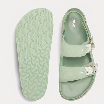 Dior by Birkenstock Sandale Milano Pastel Green Nubuck Calfskin