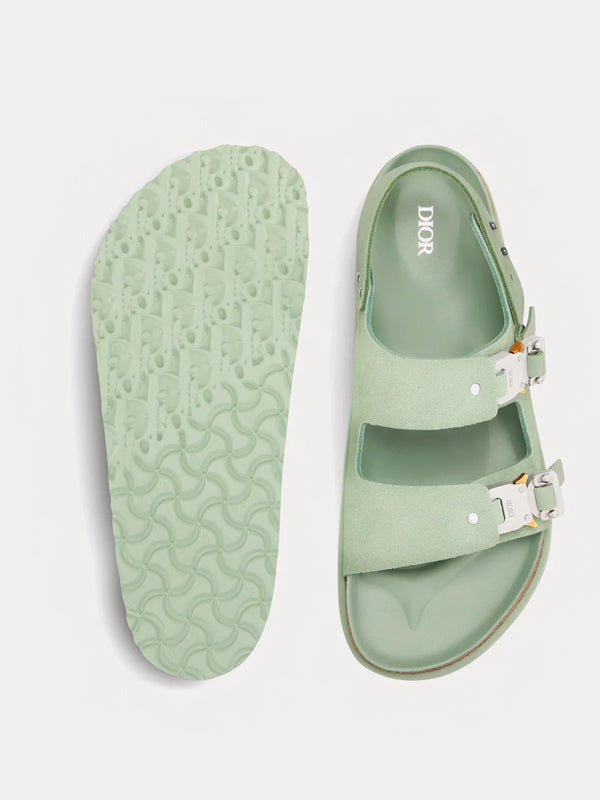 Dior by Birkenstock Sandale Milano Pastel Green Nubuck Calfskin