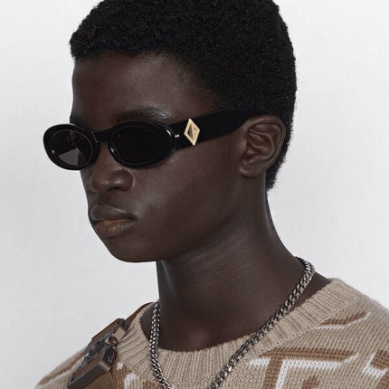 Dior x CACTUS JACK CD Diamond R1I Rounded Sunglasses Black