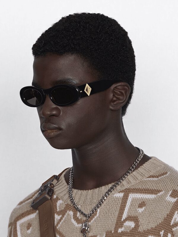 Dior x CACTUS JACK CD Diamond R1I Rounded Sunglasses Black