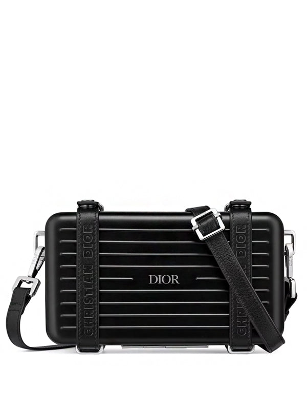 Dior x RIMOWA Personal Clutch On Strap Aluminium Black