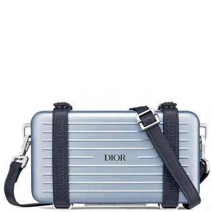 Dior x RIMOWA Personal Clutch On Strap Aluminium Blue