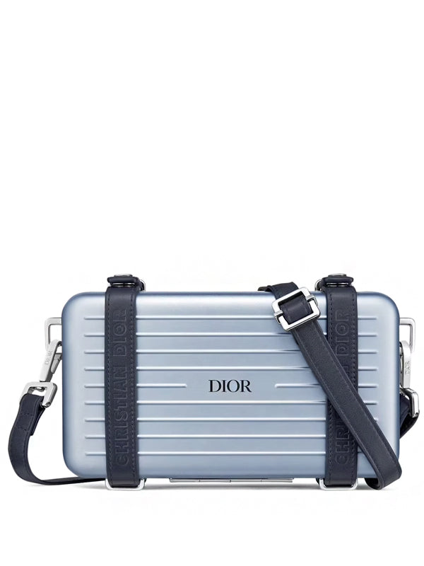 Dior x RIMOWA Personal Clutch On Strap Aluminium Blue