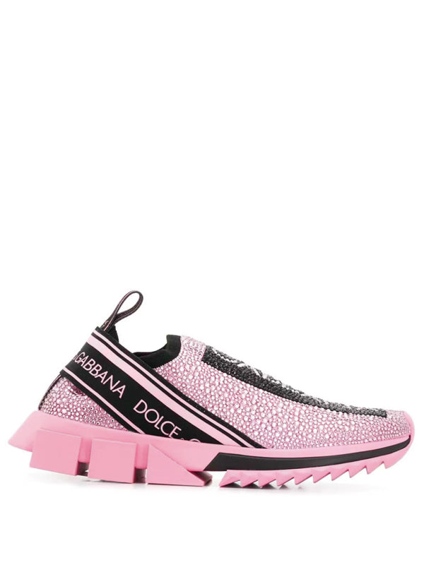 Dolce & Gabbana Sorrento Slip On Pink Crystal