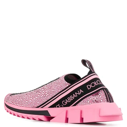 Dolce & Gabbana Sorrento Slip On Pink Crystal