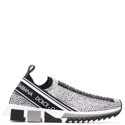 Dolce & Gabbana Sorrento Slip On Silver Crystal