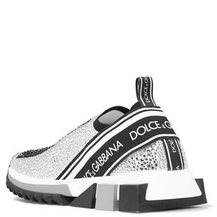 Dolce & Gabbana Sorrento Slip On Silver Crystal