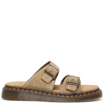 Dr. Martens Josef Suede Slide Sandals Savannah Tan Bronx Suede