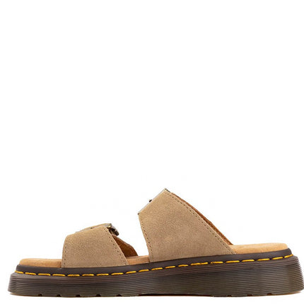 Dr. Martens Josef Suede Slide Sandals Savannah Tan Bronx Suede