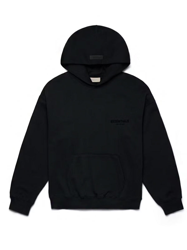 Fear of God Essentials Pullover Chest Logo Hoodie Stretch Limo Black