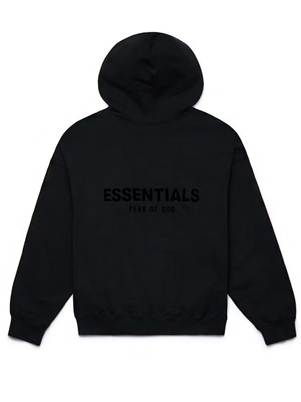 Fear of God Essentials Pullover Chest Logo Hoodie Stretch Limo Black
