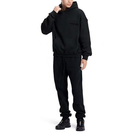 Fear of God Essentials Pullover Chest Logo Hoodie Stretch Limo Black
