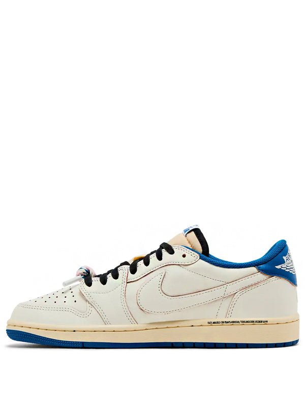 Fragment x Travis Scott x Air Jordan 1 Low OG SP Sail Military Blue