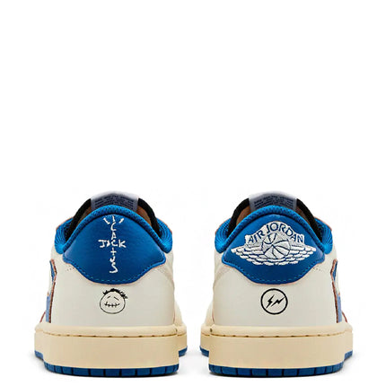 Fragment x Travis Scott x Air Jordan 1 Low OG SP Sail Military Blue