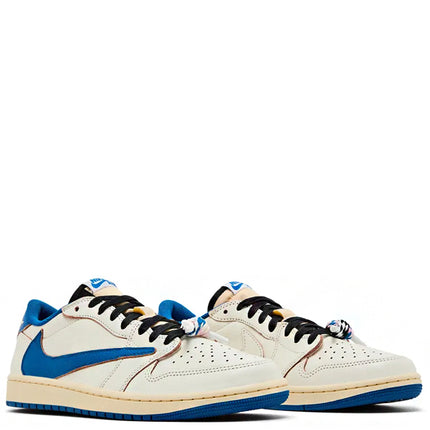 Fragment x Travis Scott x Air Jordan 1 Low OG SP Sail Military Blue
