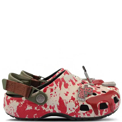 Friday The 13th x Crocs Classic Clog Horror Beige Red