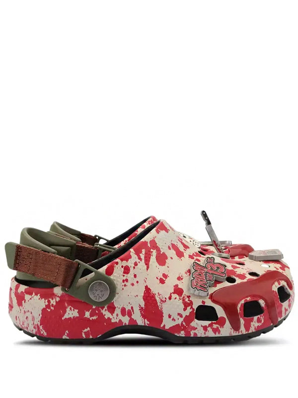 Friday The 13th x Crocs Classic Clog Horror Beige Red