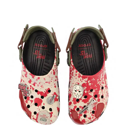 Friday The 13th x Crocs Classic Clog Horror Beige Red