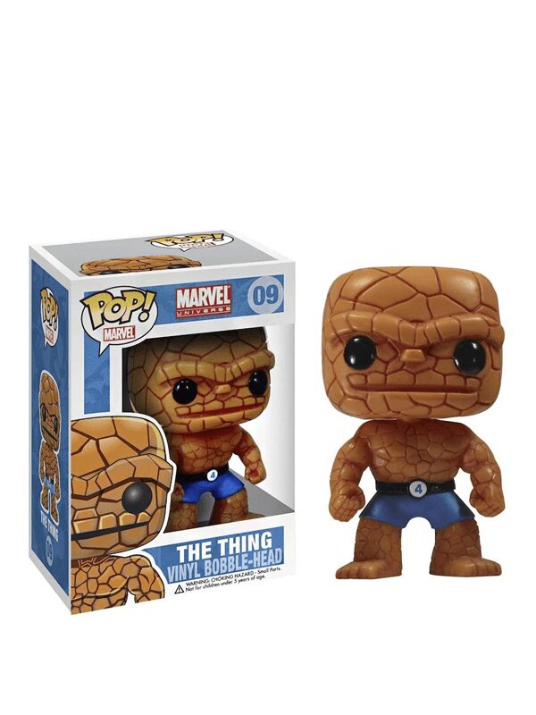 Funko Pop! Marvel Universe The Thing (Metallic) (Black Eyes) Bobble-Head Figure #09