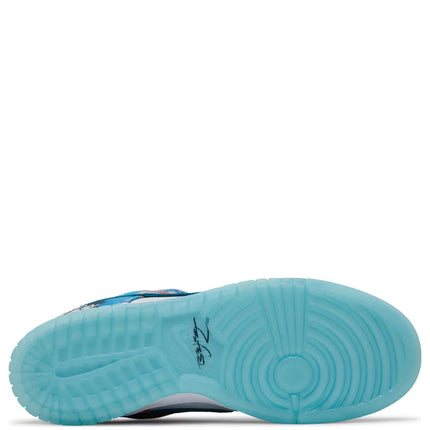 Futura Laboratories x Nike SB Dunk Low White and Geode Teal