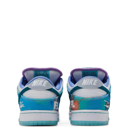 Futura Laboratories x Nike SB Dunk Low White and Geode Teal