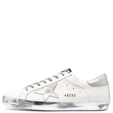 Golden Goose Super-Star White Silver Glitter