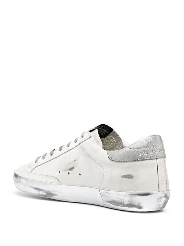 Golden Goose Super-Star White Silver Glitter