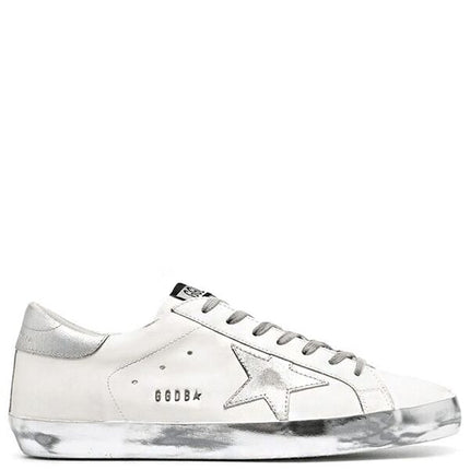 Golden Goose Super-Star White Silver Glitter