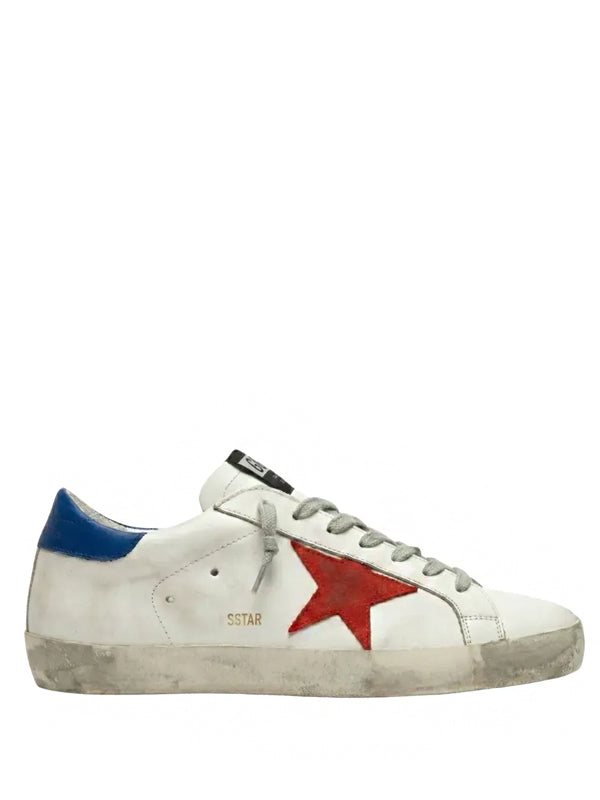 Golden Goose Superstar White Blue Red