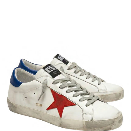Golden Goose Superstar White Blue Red