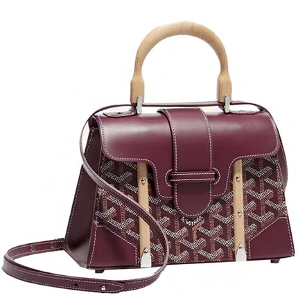 Goyard Saigon Structuré Mini Bag Burgundy