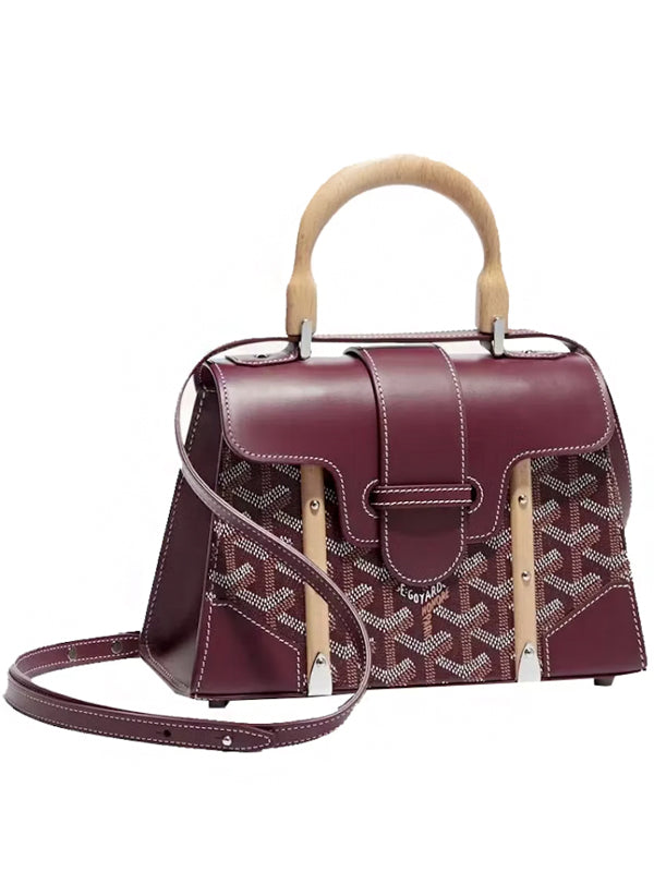 Goyard Saigon Structuré Mini Bag Burgundy