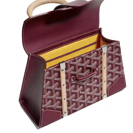 Goyard Saigon Structuré Mini Bag Burgundy