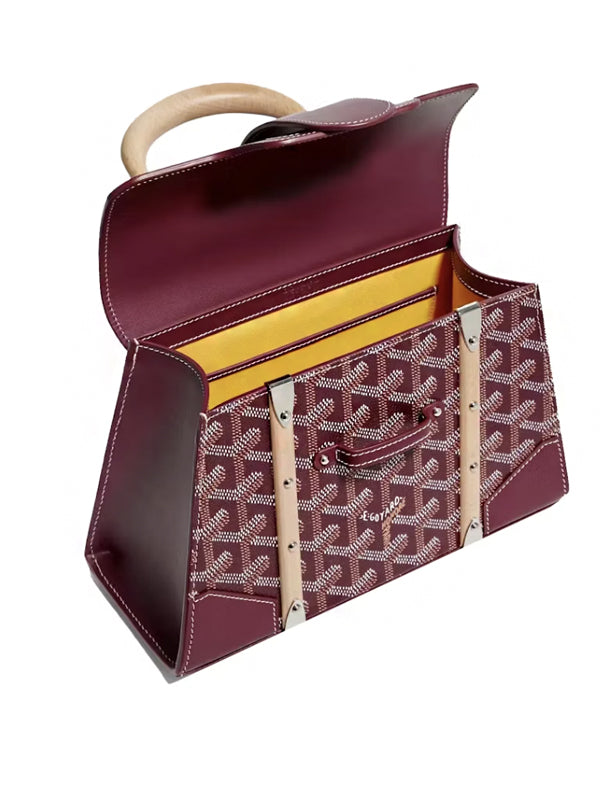 Goyard Saigon Structuré Mini Bag Burgundy