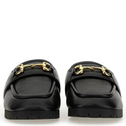 Gucci Horsebit Leather Mule Black