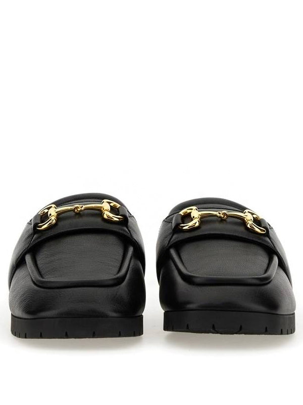 Gucci Horsebit Leather Mule Black
