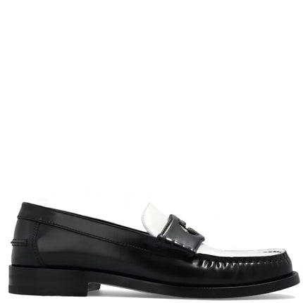 Gucci Interlocking G Loafers Black White