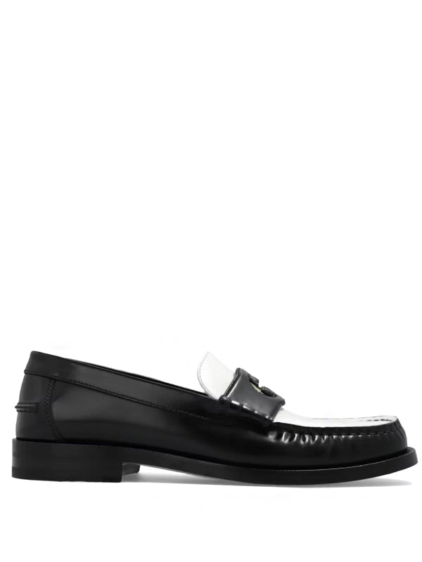 Gucci Interlocking G Loafers Black White